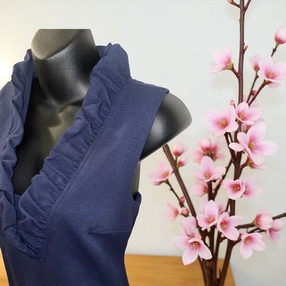 Lilly Pulitzer Tillsbury Knit V-Neck Ruffle Detail Sheath Dress NWT SZ M - Picture 6 of 9